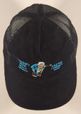 Ashcroft Beer Belly Hockey Easter Tourney 1990 Hockey Tournament Black Corduroy Snapback Mesh Trucker Cap Hat