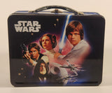 2010 Star Wars Luke Skywalker Princess Leia Han Solo Embossed Tin Metal Lunch Box