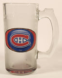 NHL National Hockey League Montreal Canadiens 5 5/8" Frosted Glass Beer Mug Cup