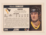 1992-93 Score NHL #390 Pittsburgh Penguins Mario Lemieux Trading Card