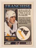 1992-93 Score NHL #433 Pittsburgh Penguins Mario Lemieux Franchise Trading Card