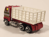 1998 Hot Wheels Rad Rigs Ford Stake Bed Truck Red Die Cast Toy Car Vehicle