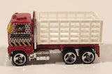 1998 Hot Wheels Rad Rigs Ford Stake Bed Truck Red Die Cast Toy Car Vehicle