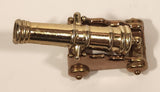 Vintage Dollhouse Miniature Cannon 2 1/2" Brass Metal Ornament