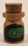 Hand Painted Aboriginal Wood Cork Bottle