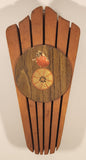 Vintage Mid Century Wooden Knife Block Wall Hanging