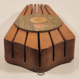 Vintage Mid Century Wooden Knife Block Wall Hanging