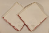 Vintage Shanghai China Christmas Holly Embroidered 100% Cotton 16" x 16" Napkins Set of 10