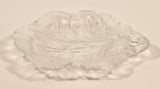 Vintage Indiana Glass Leaf Pebble Textured Embossed Glass Dish
