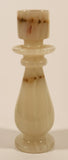 Vintage White Marble Onyx 5 3/4" Candlestick Holder