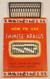 Vintage 1956 F. S. Tom How To Use The Chinese Abacus Visual Step By Step Book with Plastic Abacus