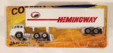 1987 Ja-Ru Yatming Hemingway Semi Truck and Trailer White Die Cast Toy Truck Vehicle New in Partial Package