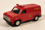 Unknown Brand No. 8710 Van Fire Red Pull Back 1:38 Scale Die Cast Toy Car Vehicle