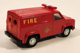 Unknown Brand No. 8710 Van Fire Red Pull Back 1:38 Scale Die Cast Toy Car Vehicle