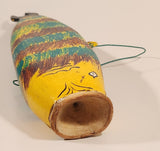 Kerras Jeffery of P.E.I. Folk Art Hand Painted Eastern White Cedar Wood Fish Carving with Wrench Tail