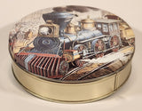 Railroad Train Steam Engine Locomotive Themed Tin Metal Container