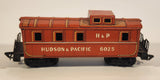 Vintage Sakai Hudson & Pacific H & P 6025 Caboose Dark Orange Tin Toy Train Car Vehicle