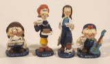 1995 Tetley Tea Head Gaffer, Teana, Sydney, and Clarence 2 1/8" to 3 1/4" Resin Promotional Figurine Set of 4