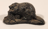 Vanstone Beaver Carved Black Soapstone Animal Wildlife Figurine