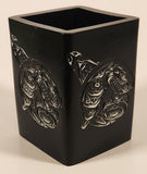 Nova Stone Atlantic Canada Aboriginal Native Orca Killer Whale Black Soapstone Pen Holder