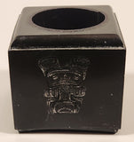 Aboriginal Native Spirit Bear Black Soapstone Candle Holder