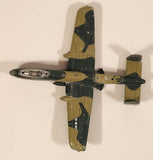 RealToy EL GH FZ224 A-10 Thunderbolt II Style Fighter Jet Airplane Olive Green with Camouflage Die Cast Toy Aircraft