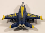 Maisto U.S. Navy F/A 18C Hornet Fighter Jet Airplane Blue and Yellow Die Cast Toy Aircraft