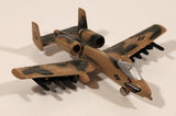 Zee Toys A142 ELK175 A-10 Thunderbolt II Style Fighter Jet Airplane Olive Green with Camouflage Die Cast Toy Aircraft