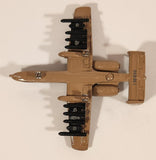 Zee Toys A142 ELK175 A-10 Thunderbolt II Style Fighter Jet Airplane Olive Green with Camouflage Die Cast Toy Aircraft