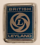 Vintage British Leyland Blue Metal Emblem Nameplate Badge Logo OEM No Pins