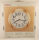 Rare 1991 Sunbeam Brass Bezel Quartz Wall Clock with Glass Lens Model No. 882-1272 New in Box