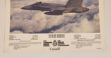 The Canadian Armed Forces CF18 On Mission 8 1/2" x 11" Recruitment Black & White Photograph Fact Sheet