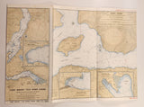 1993 Canadian Hydrographic Service Straight Of Georgia Sunshine Coast Vancouver Harbour To/A Isolation Sound Map Package