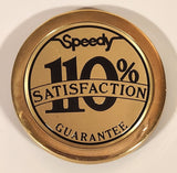 Rare Vintage Speedy Muffler King 110% Satisfaction Guarantee Brass Metal Belt Buckle