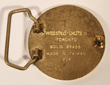 Rare Vintage Speedy Muffler King 110% Satisfaction Guarantee Brass Metal Belt Buckle
