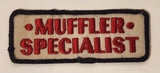 Speedy Muffler "Muffler Specialist" 1 1/2" x 4" Embroidered Fabric Patch Badge