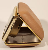 Vintage Westclox Home N Away Japan Brown Cased Travel Pocket Wind-Up Alarm Clock