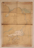 Vintage 1970 Canadian Hydro Graphic Service Masset Sound And Inlet British Columbia 29" x 42" Paper Map