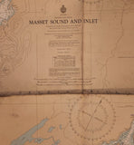 Vintage 1970 Canadian Hydro Graphic Service Masset Sound And Inlet British Columbia 29" x 42" Paper Map