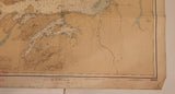 Vintage 1970 Canadian Hydro Graphic Service Masset Sound And Inlet British Columbia 29" x 42" Paper Map