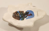 Vintage RCMP Royal Canadian Mounted Police Saskatoon Canada White Maple Leaf Design 5" x 5" Ceramic Ashtray