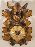 Vintage 1950s Fisher Erref Creations Deer Faux Wood Weather Barometer Made in France