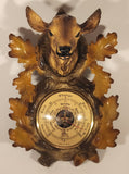 Vintage 1950s Fisher Erref Creations Deer Faux Wood Weather Barometer Made in France