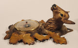 Vintage 1950s Fisher Erref Creations Deer Faux Wood Weather Barometer Made in France