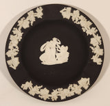 Vintage Wedgwood Jasperware Black with White Design 4 1/4" Ashtray