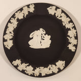 Vintage Wedgwood Jasperware Black with White Design 4 1/4" Ashtray