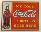 Ice Cold Coca Cola In Bottles Sold Here 12" x 16" Tin Metal Sign