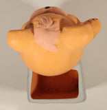 Vintage Zellers Zeddy Teddy Bear Mascot 6 3/4" Ceramic Kitchen Tool Caddy Holder