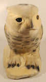 1989 Selective Arts & Crafts Unique Life Like Ornaments Peter & Jane Snowy Owl Soft Felt Like 9 1/2" Heavy Chalkware Wildlife Sculpture