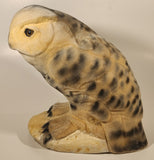 1989 Selective Arts & Crafts Unique Life Like Ornaments Peter & Jane Snowy Owl Soft Felt Like 9 1/2" Heavy Chalkware Wildlife Sculpture